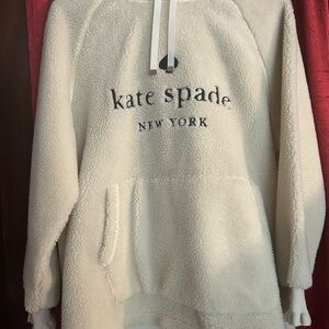 Kate Spade Cream Sherpa Turtleneck Sweater